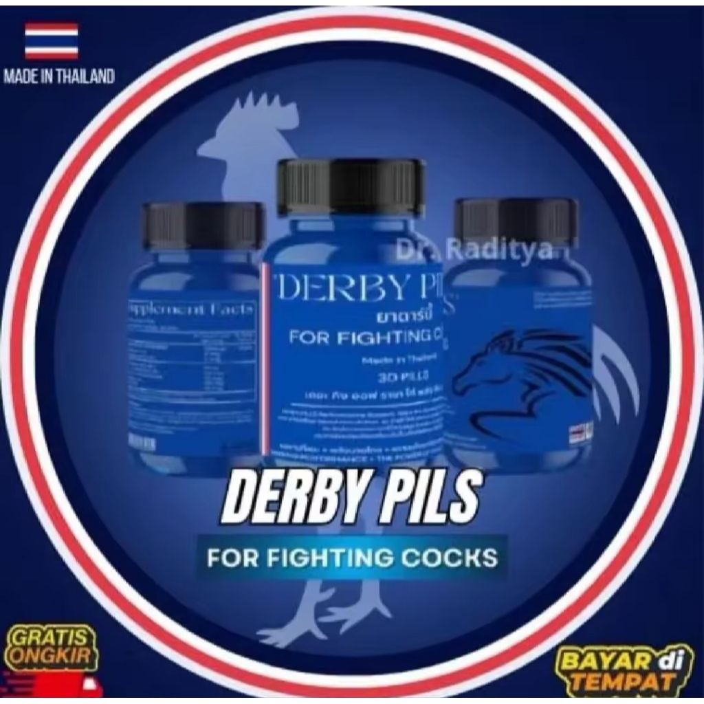 DERBY PILLS Biru doping ayam aduan import Thailand original obat ayam, ayam laga, Taji ayam, ayam Fi
