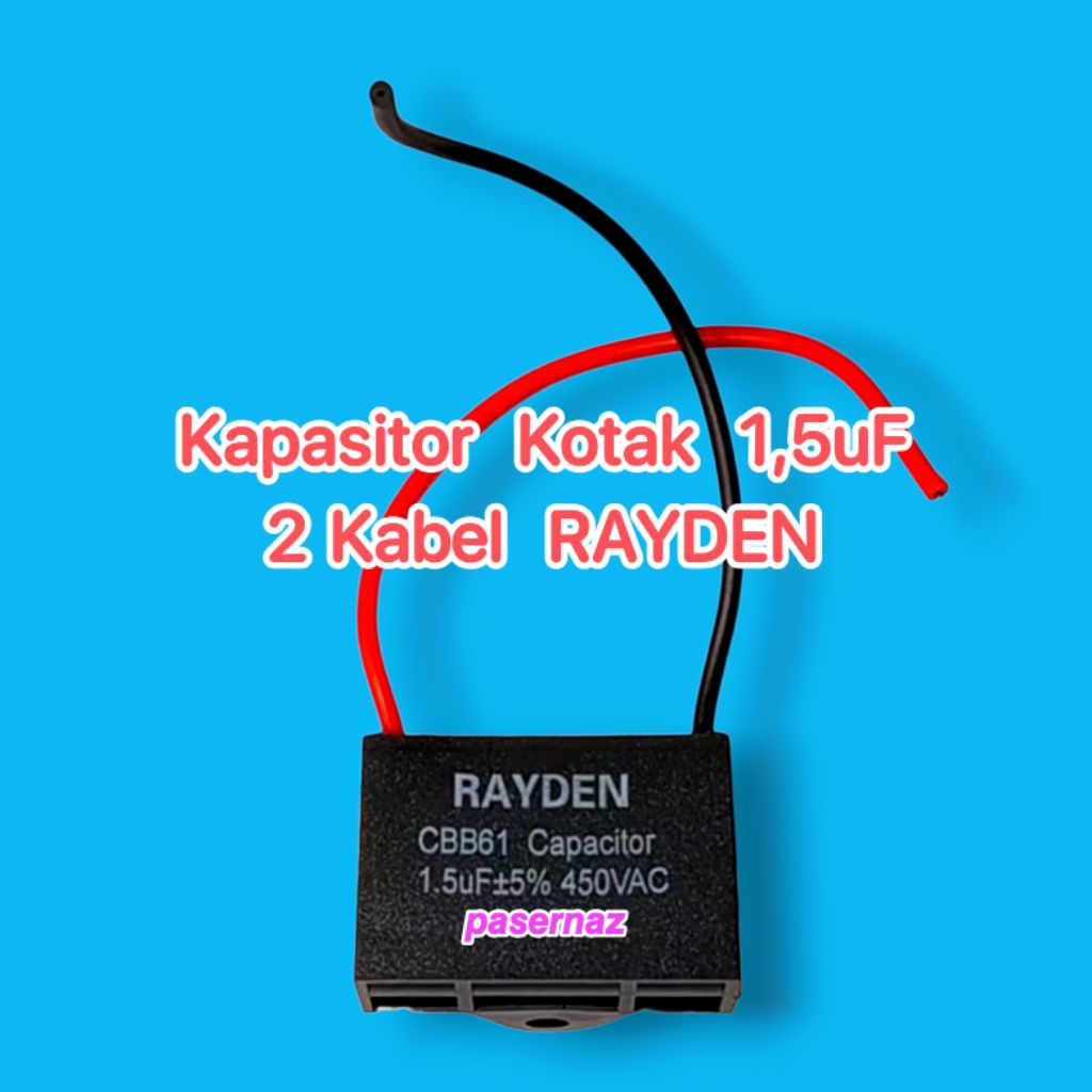 1,5uF | Kipas Angin | Kapasitor Kipas Angin | Capasitor Kotak | Kapasitor Kotak | Kapasitor Kotak 1,
