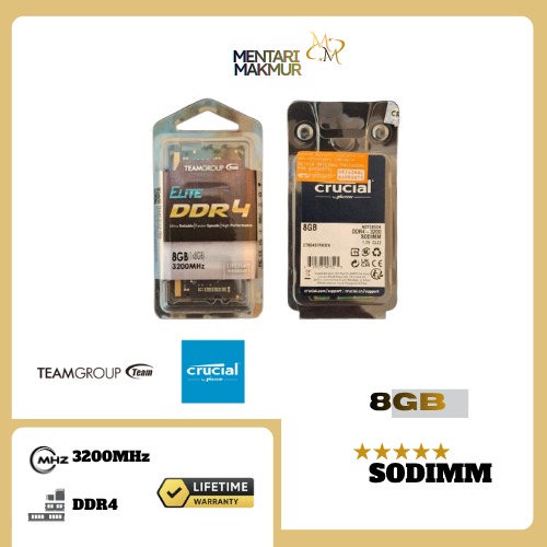 BARU | RAM LAPTOP DDR4 8GB 3200MHZ- SODIM NOTEBOOK DDR4 8GB 3200MHZ
