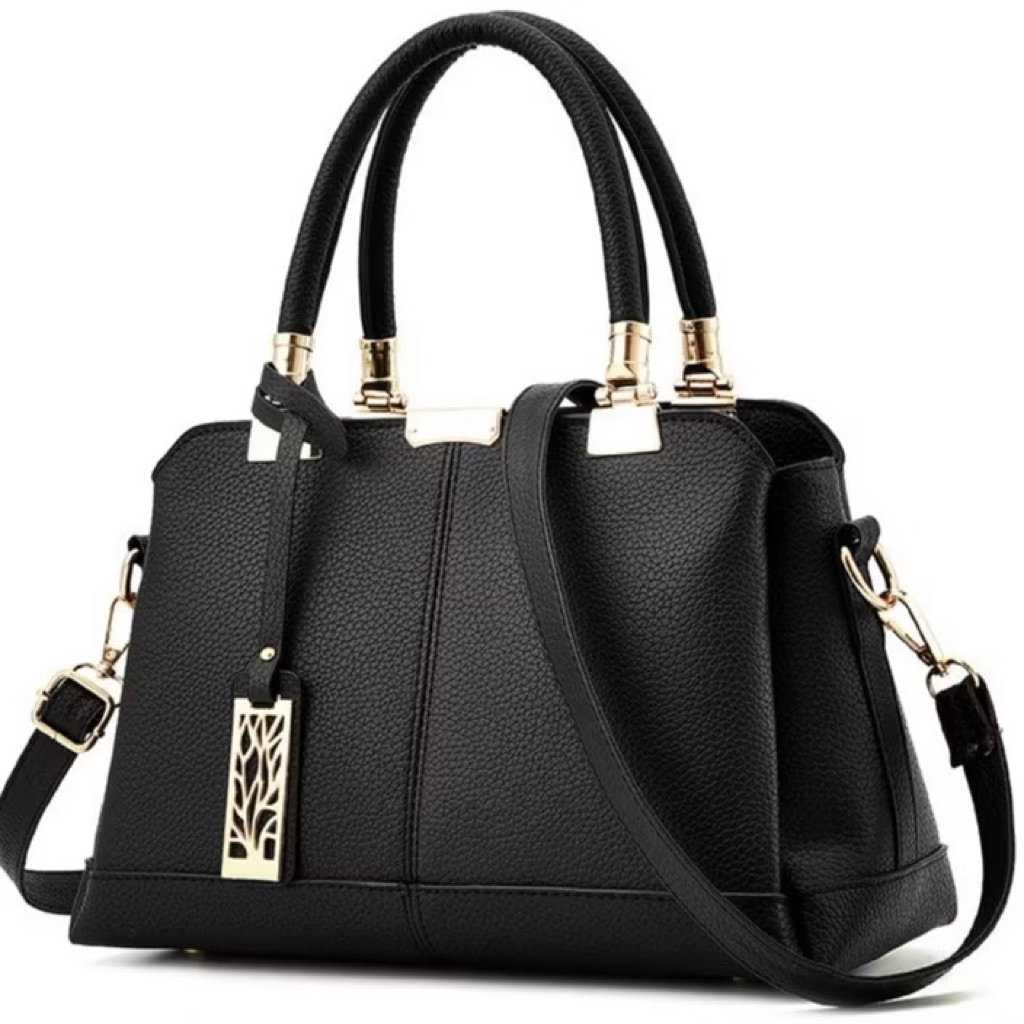 Tas Wanita Import Elegan Terbaru Fashion Elegan 57194 HandBag Cewek Hitam Putih Korean Style Premium