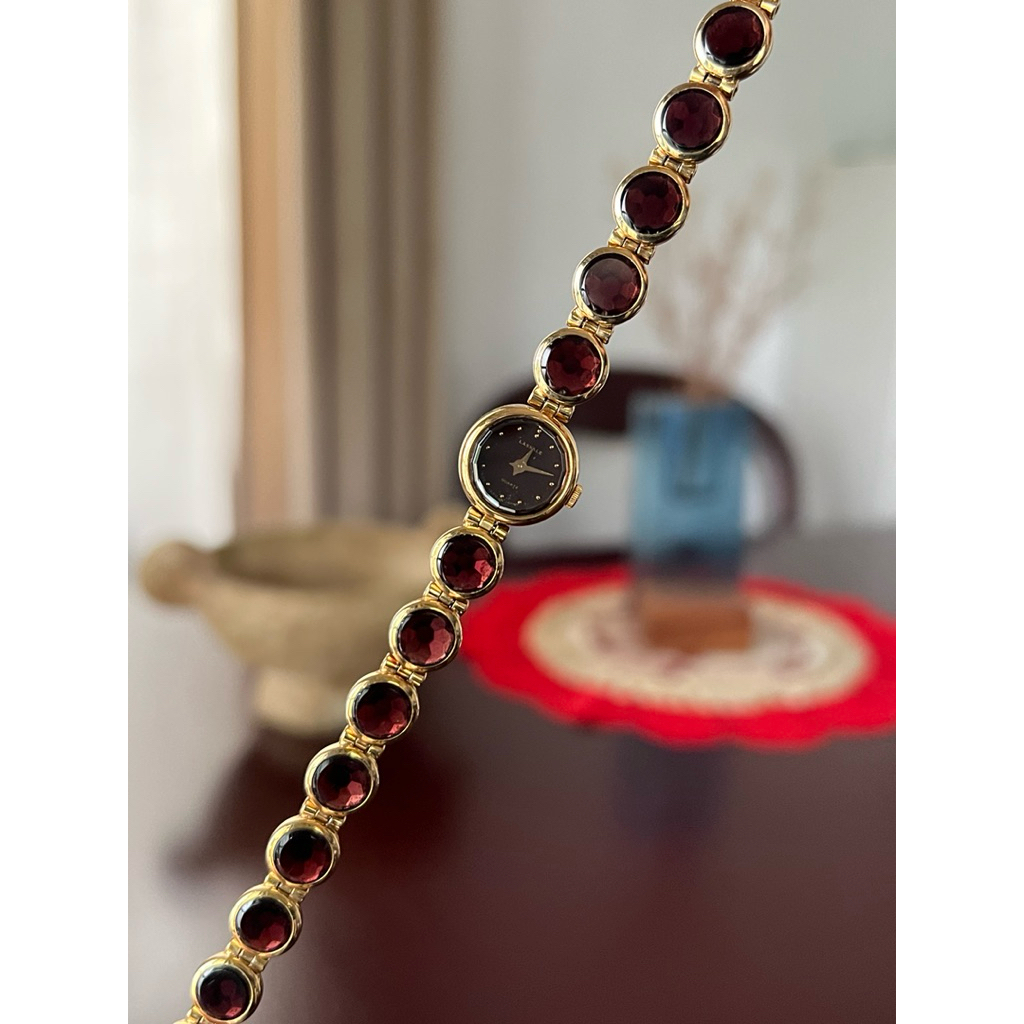 Seiko Lassale Brown Round Crystal Watch