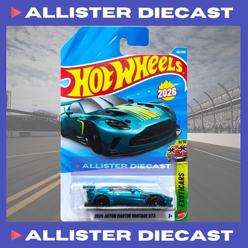 Hot Wheels 2024 Aston Martin Vantage GT3 Hijau Hotwheels 2024 Aston Martin Vantage GT3 Green HW Exot