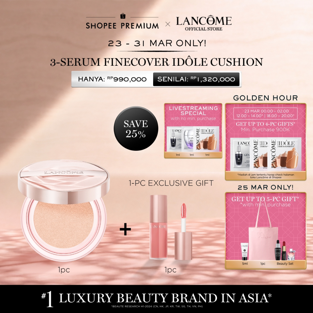 Lancome 3 Serum Finecover Cushion