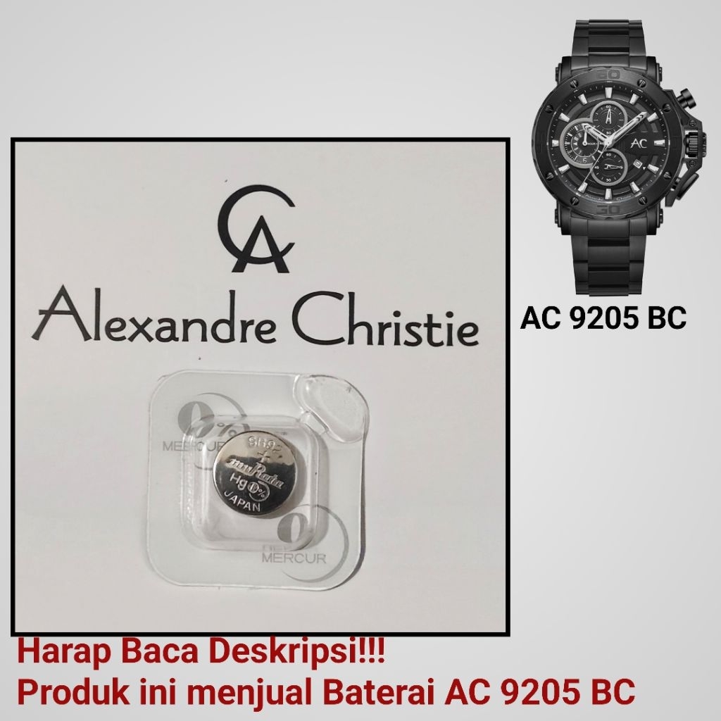 Baterai Jam Tangan Alexandre Christie Collection AC 9205 BC