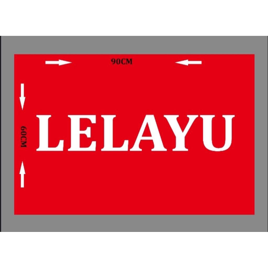 BENDERA CUSTOM SABLON SATU WARNA