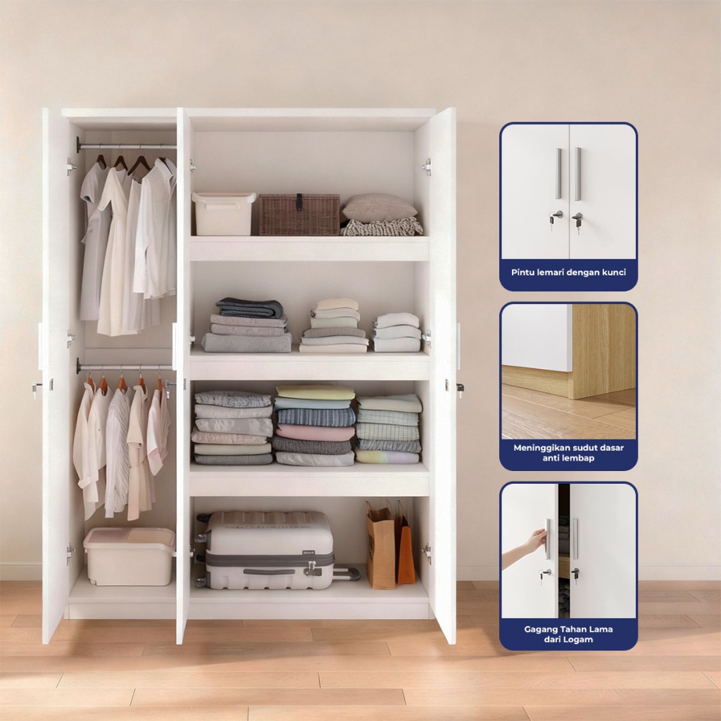 Homedoki Lemari Pakaian /Lemari Baju/Lemari Pakaian/Lemari Baju /Lemari Pakaian Estetik/Lemari Baju 