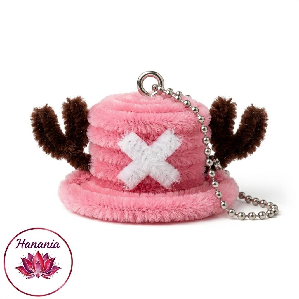 gantungan kunci kawat bulu bentuk topi Tony Tony Chopper