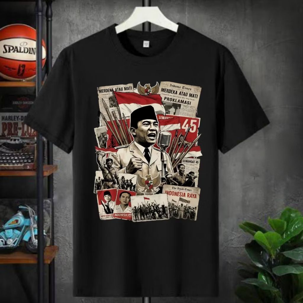 Kaos Proklamasi Soekarno Cotton Combad Original