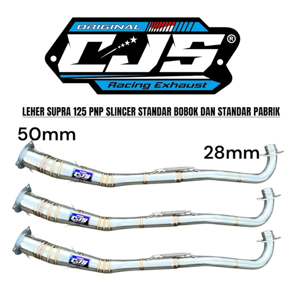 LEHER KNALPOT SUPRA X125 PNP SLINCER ORI DAN SANDAR BOBOKAN TERMURAH  ORIGINAL CJS RACING