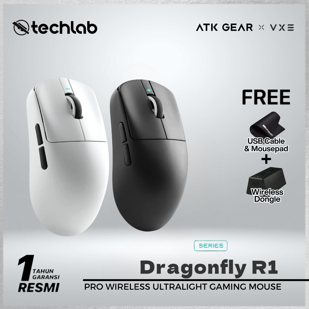 ATK VXE R1 / R-1 Wireless Lightweight Gaming Mouse Triple Connection