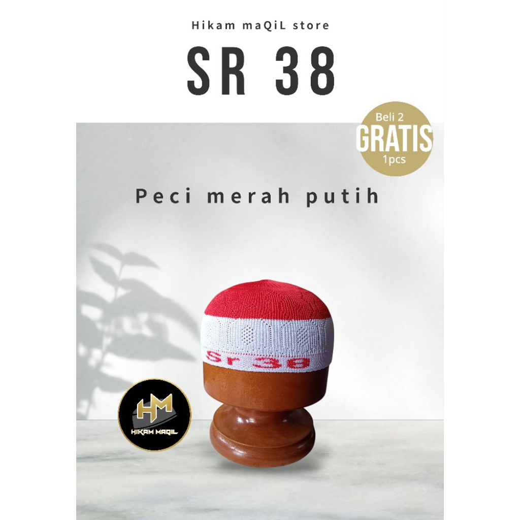 peci merah putih Sr 38.peci merah putih premium.peci rajut tebal
