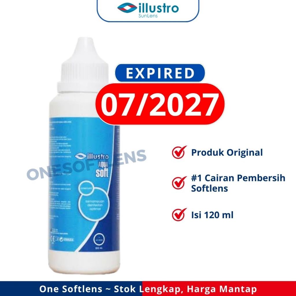 AIR SOFTLENS IILUSTRO AQUA SOFT 120ML CAIRAN PEMBERSIH SOFTLENS