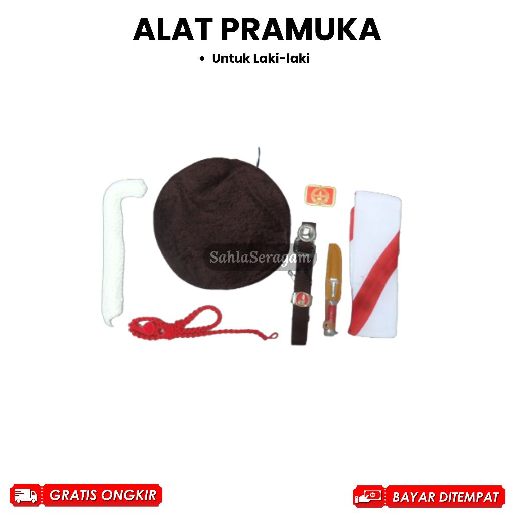 Alat Perlengkapan Pramuka Cowok Lengkap Sekolah SD