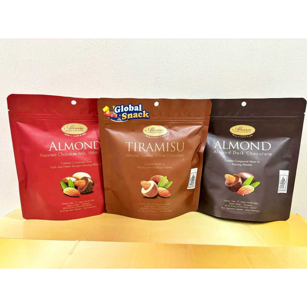 Alessio Tiramisu Coklat Almond 180gr | Coklat Premium Malaysia | Cocok Untuk Oleh-Oleh
