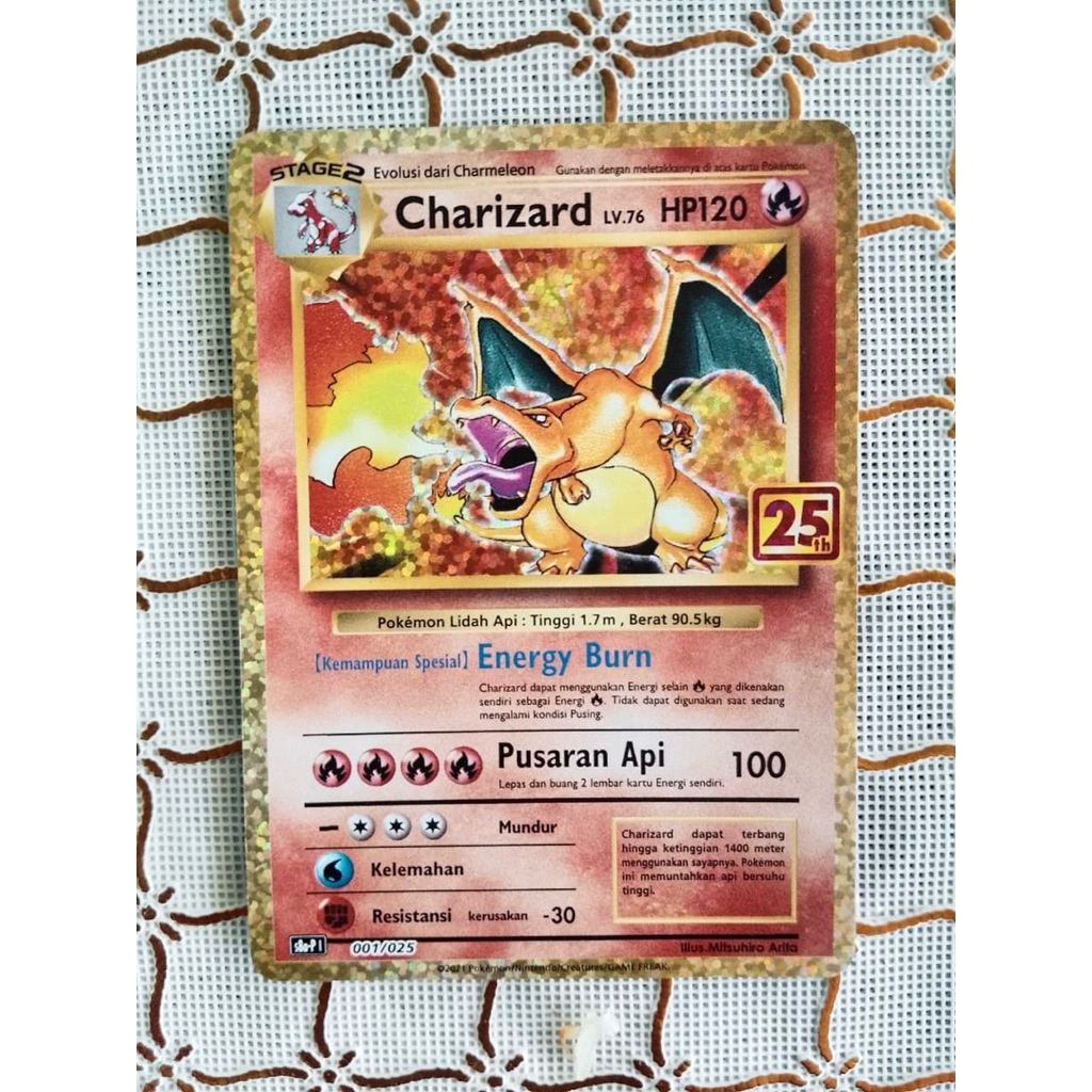 card charizard 25th pokemon indonesia