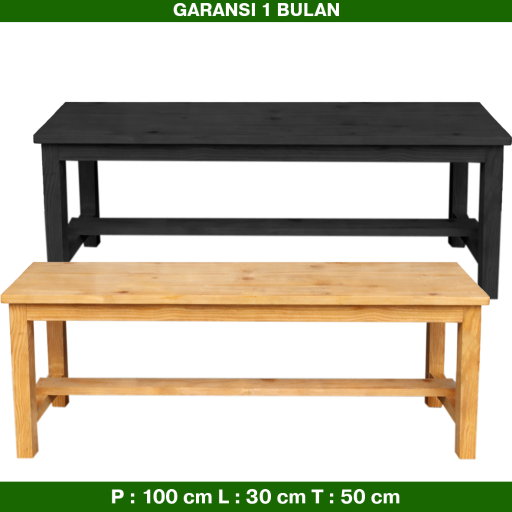P:100 L:30 T:50 bangku panjang minimalis kursi kayu taman minimalis