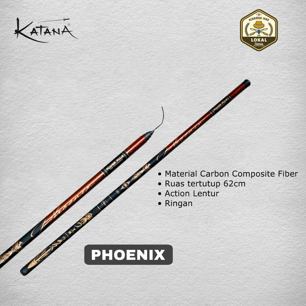 Tegek katana phoenix composite Fiber carbon 360-540