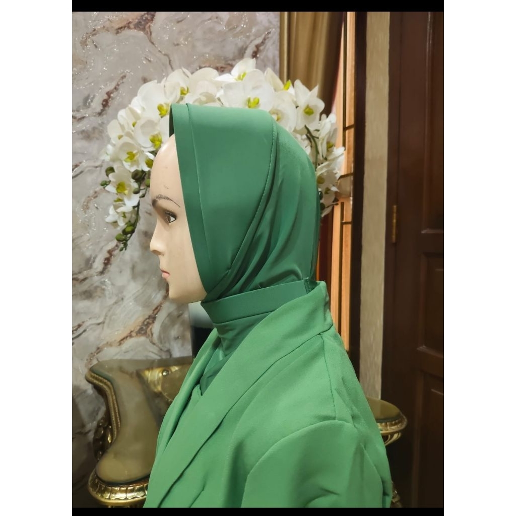 jilbab psr persit tumpuk tali, warna baru hijau tua