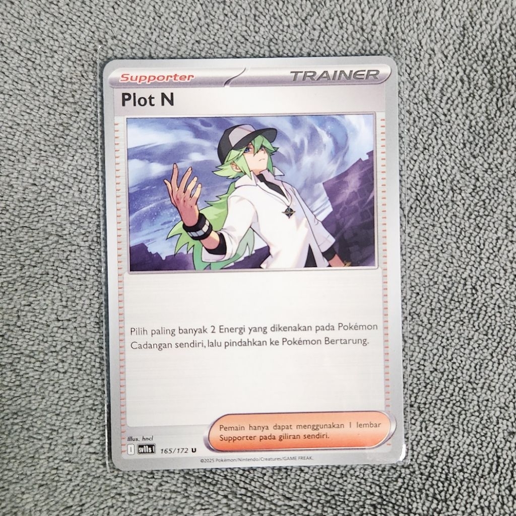 Plot N Pokemon Card Trainer Supporter ID [Uncommon] - Original Sv11s TCG Kartu Indonesia Ver
