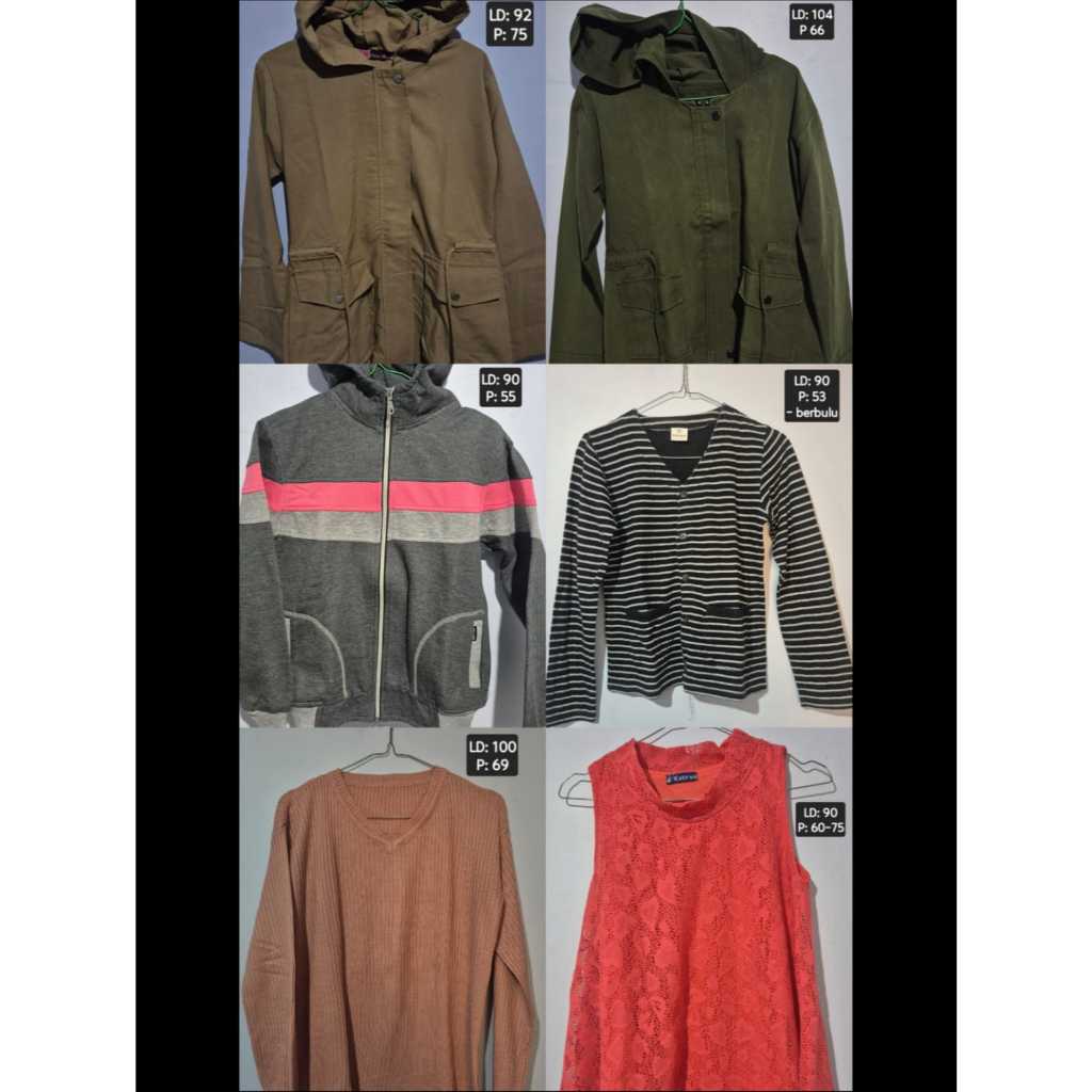 Preloved Atasan Wanita Jaket Wanita Parka