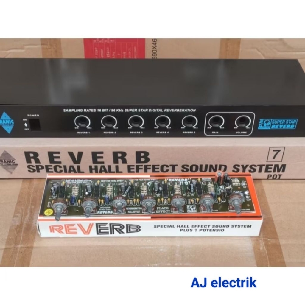 Kit dan Box Echo Reverb Effect 7 potensio