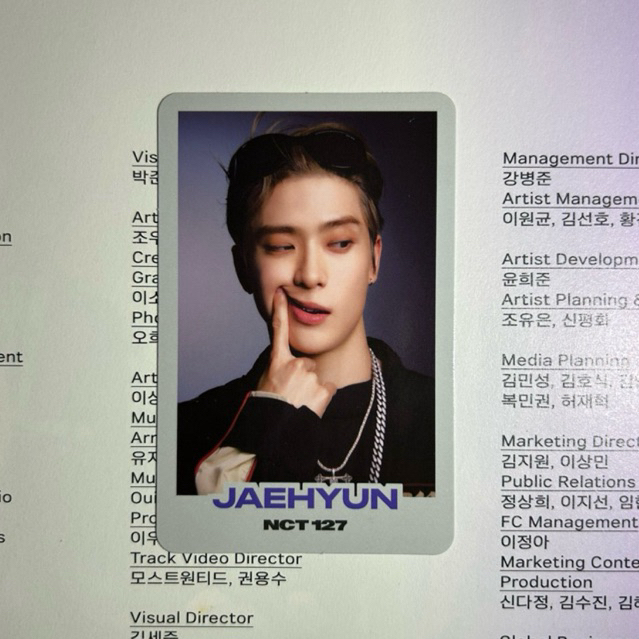 PC PHOTOCARD OFFICIAL NCT 127 JAEHYUN TUSBIR 2 BADDIES TC TRADING CARD