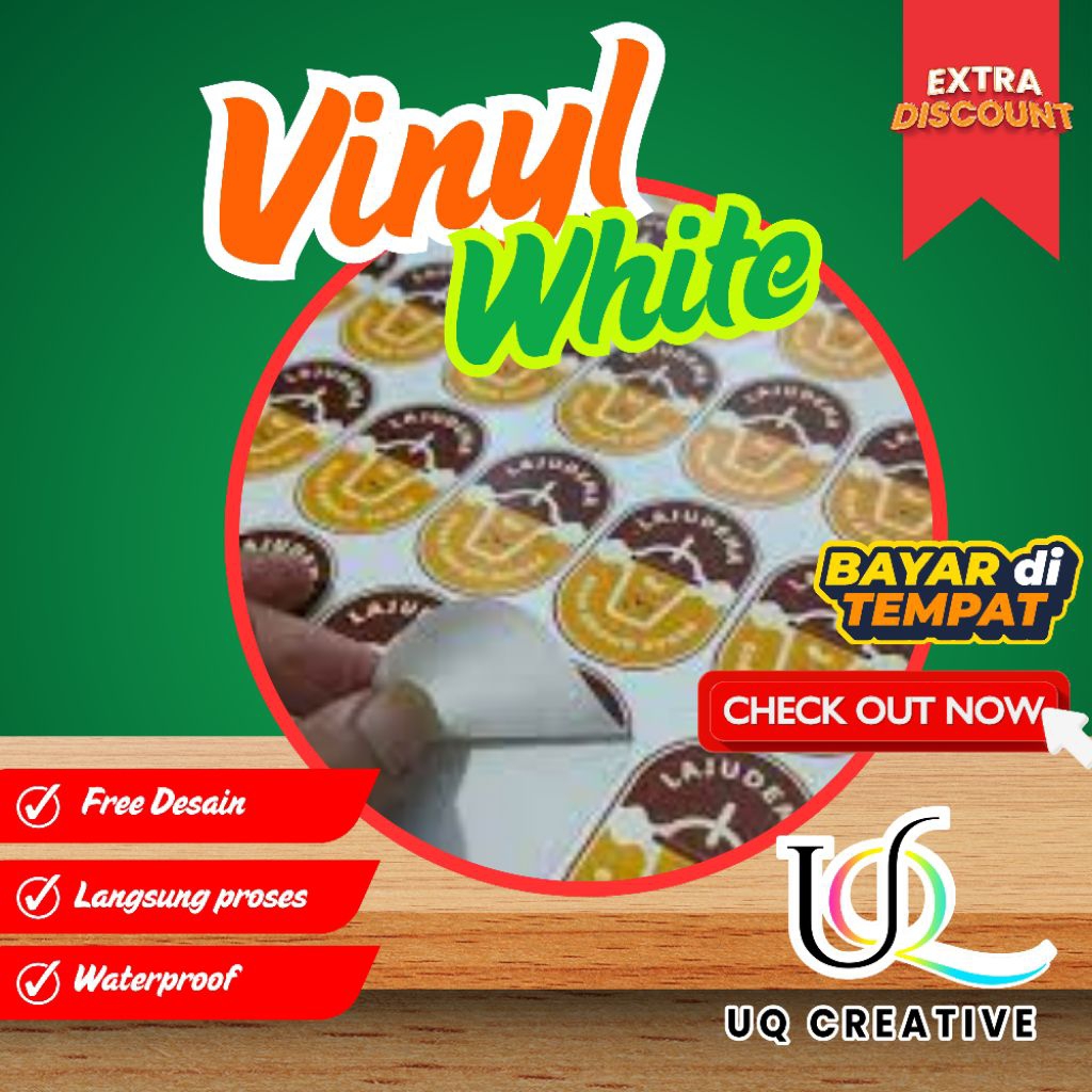 Cetak Stiker A3+ | Cetak Stiker Label | Cetak Stiker Vinyl Glossy Cutting A3 A4