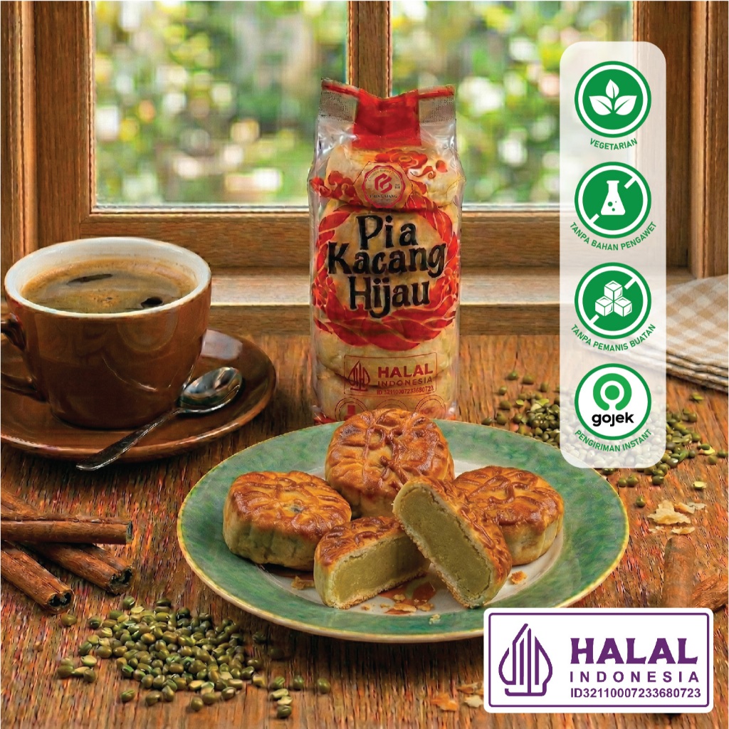 PHING SIANG | Kue Pia Kacang Hijau isi 5pcs/pack Pia cetak Kue Bulan Mooncake Mini