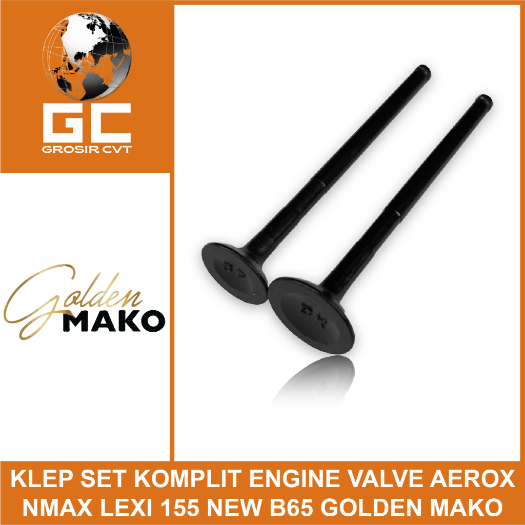 Golden Mako Payung Klep Valve SET Nmax Aerox Lexi 155 New Connected Alpha Turbo B65 B6H