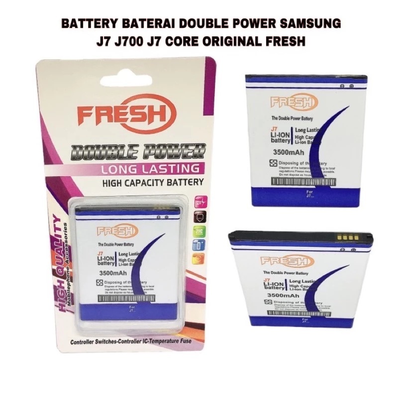 { COD } BATTERY BATERAI DOUBLE POWER SAMSUNG J7 J700 J7 CORE ORIGINAL FRESH