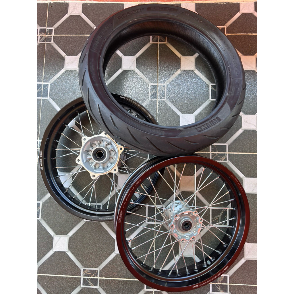 COPOTAN SET VLEG SUPERMOTO WR155, UK 300 & 350 + FREE SATU(1) BAN PIRELLI DIABO ROSSO SPORT