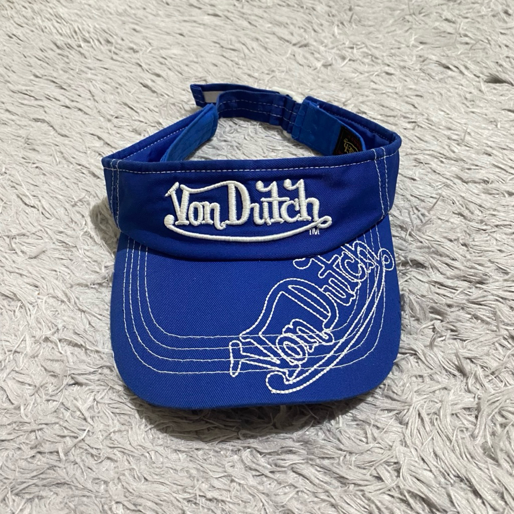 VON DUTCH Visor Golf Half Cap Vintage Navy