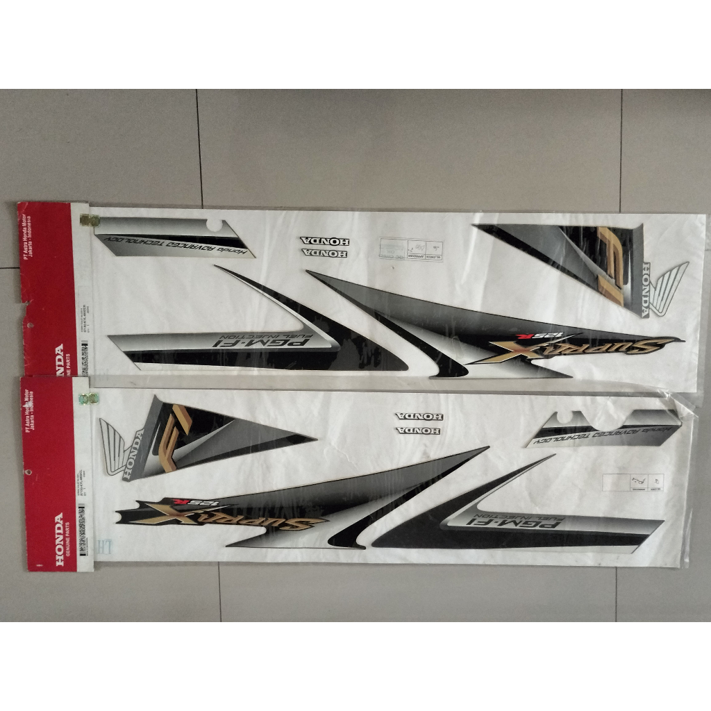 STRIPING SET KANAN KIRI SUPRA X 871-X0-KYL-680ZCL-ZCR ORIGINAL