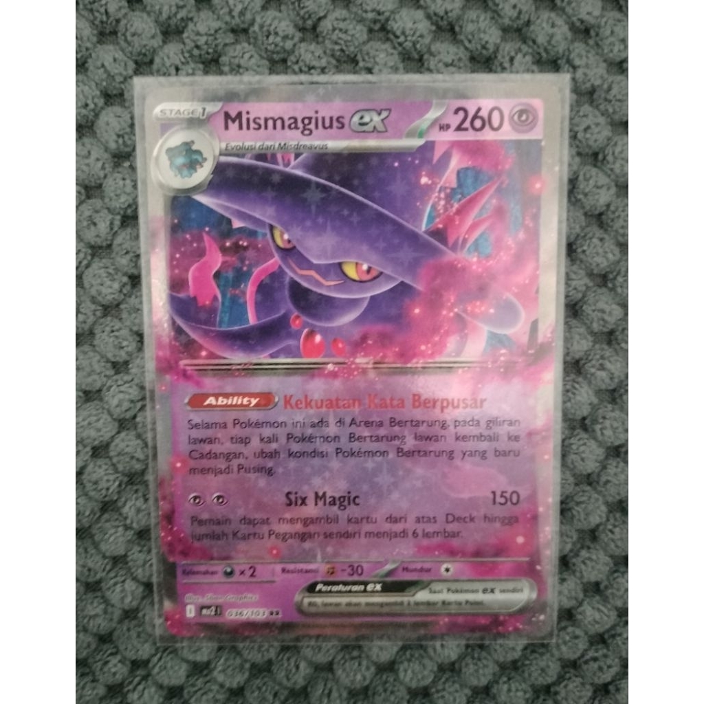 Kartu Pokemon TCG Mismagius Ex RR - Indonesia (036/103)