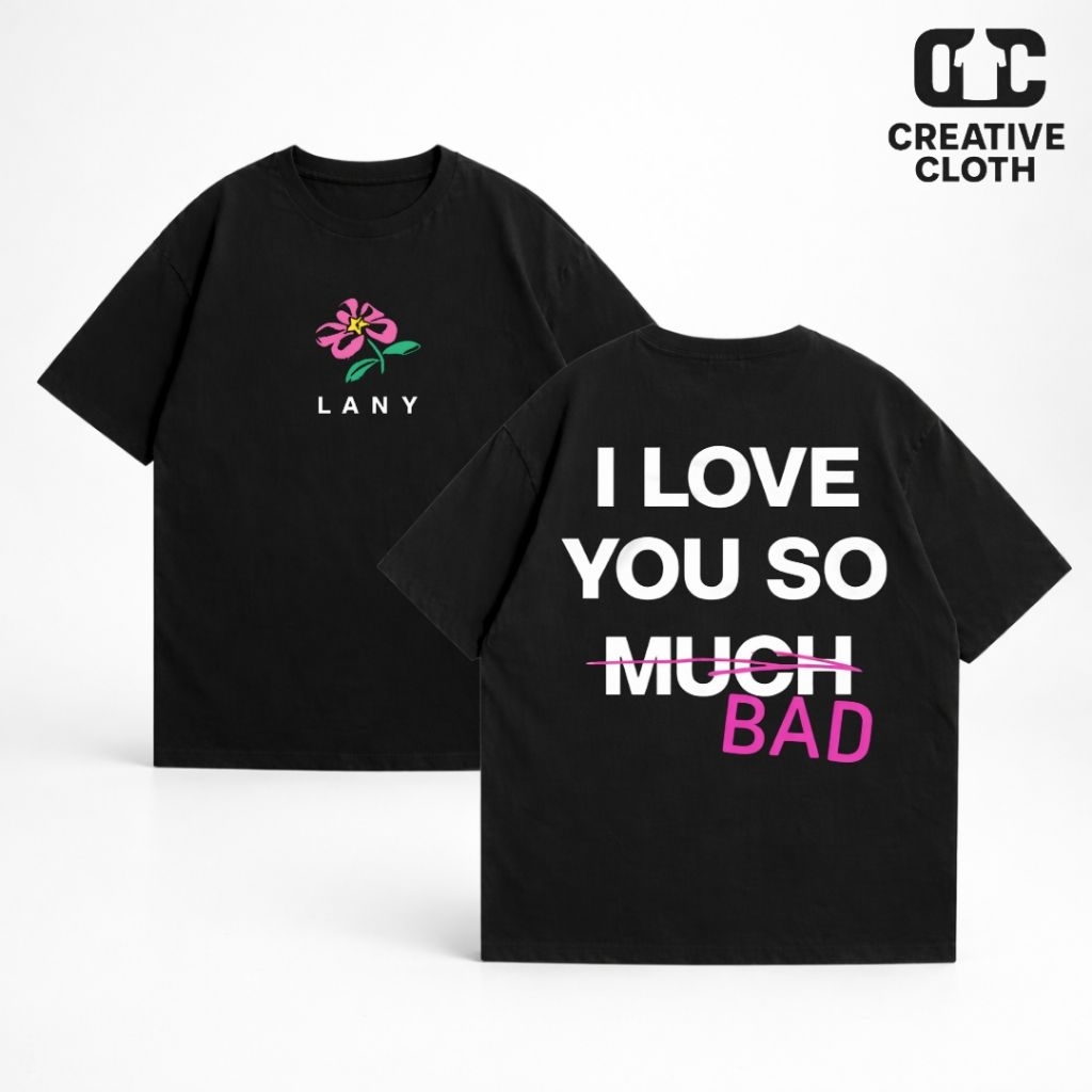 KAOS BAJU OVERSIZE LANY BAND I LOVE YOU SO BAD Y2K | T-SHIRT OVERSIZE HITAM STYLE Y2K VINTAGE BOOTLE