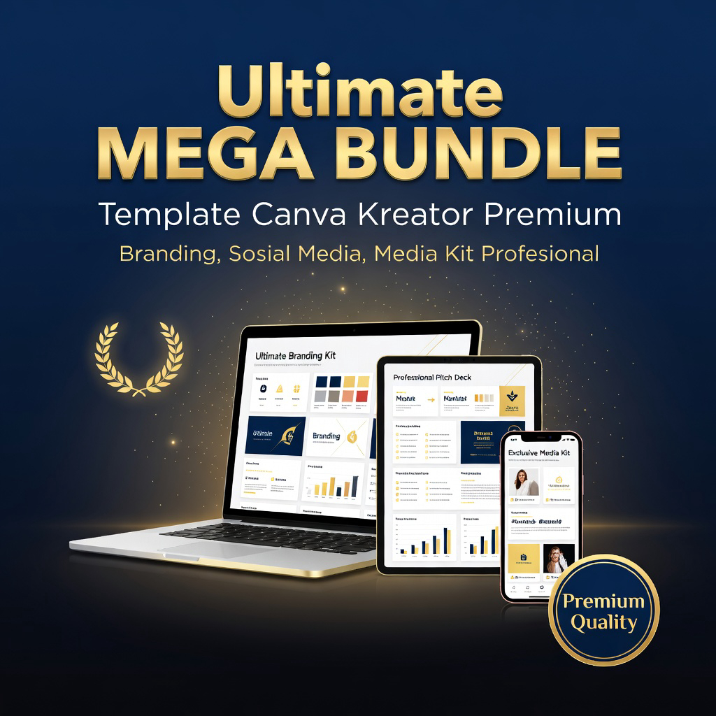 Ultimate MEGA BUNDLE Template Canva Kreator Premium | Branding, Sosial Media, Media Kit Profesional