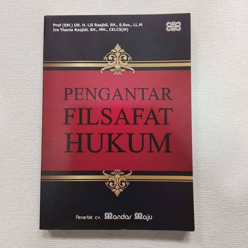Buku Asli PENGANTAR FILSAFAT HUKUM,LILI RASJIDI