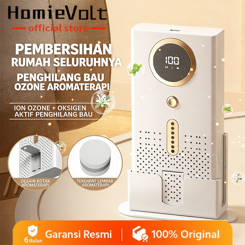 Homievolt Air Purifier & Aromatherapy Diffuser Basmi Polusi Jamur | Pembersih Udara Penghilang Bau &