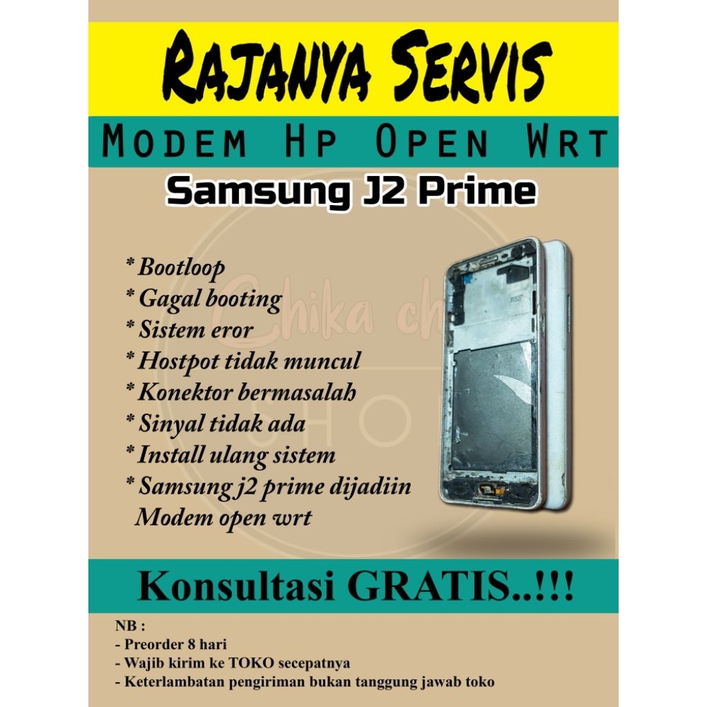 Servis Modem Hp J2 Prime Open Wrt Jasa Oprek Auto Autoan