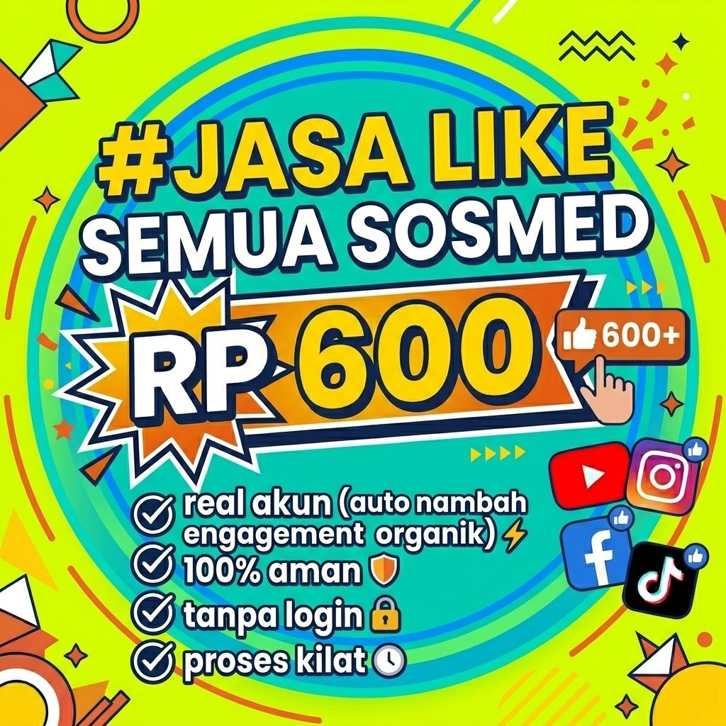 Jasa Like Instagram Tiktok Facebook Twitter Youtube | real akun BUKAN BOT
