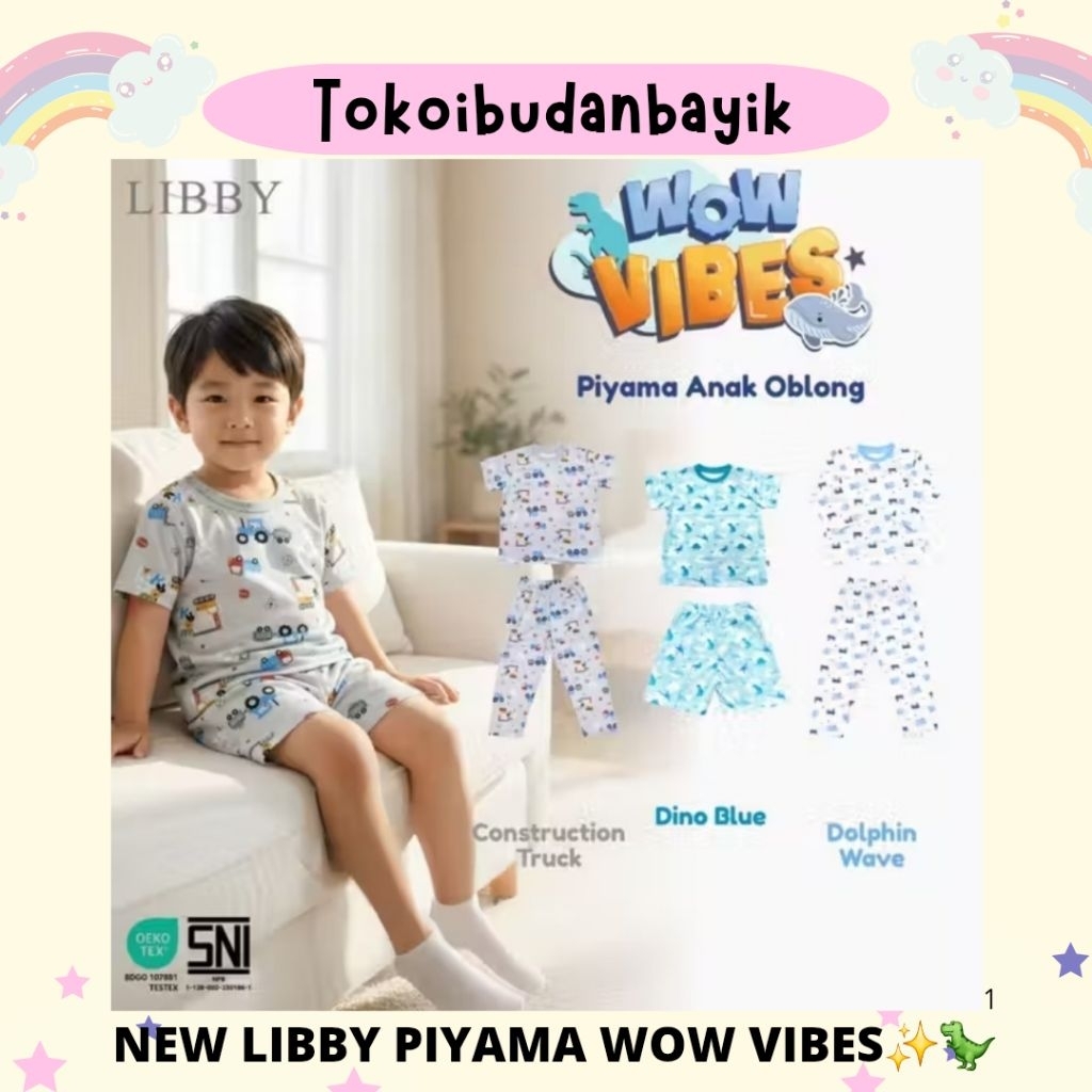 PIYAMA LIBBY HUNTER DREAMLAND/WOW VIBES Panjang /Pendek 4-12th