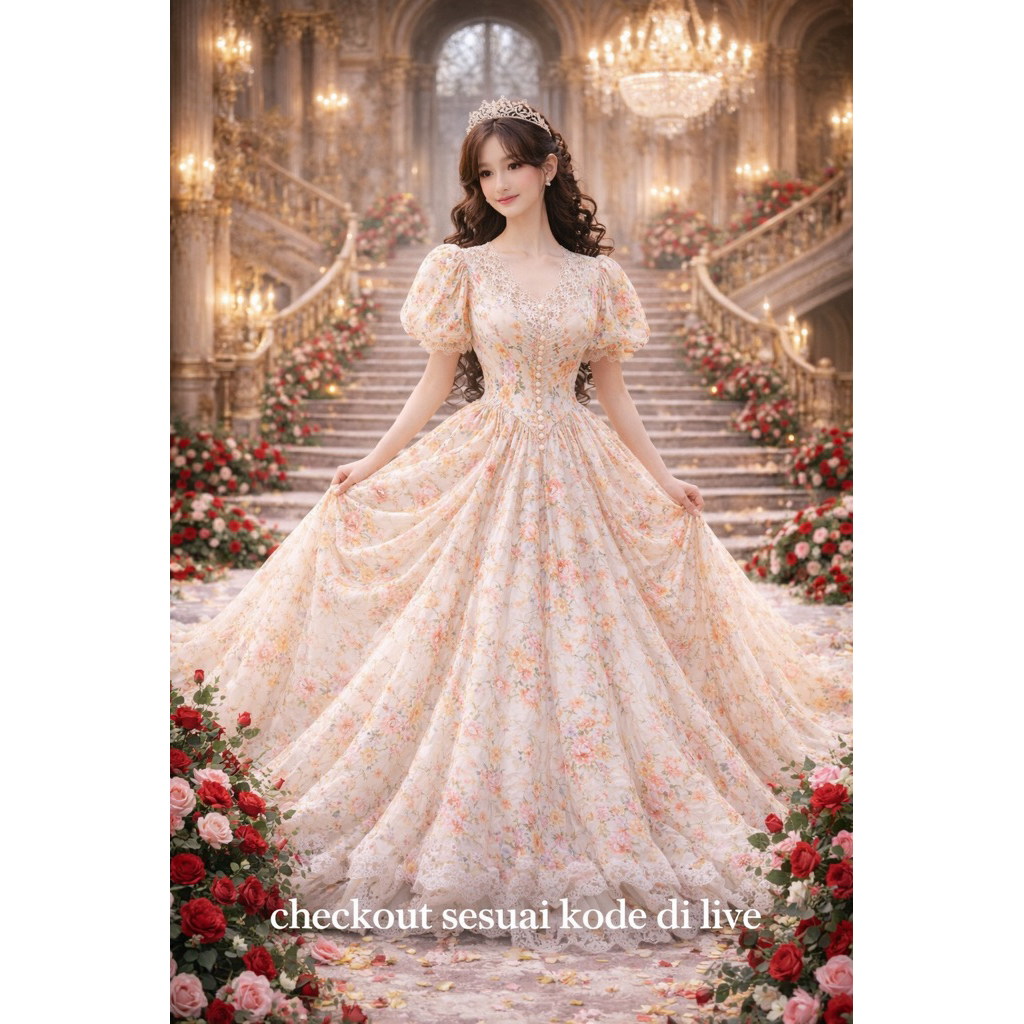 Dress Puff Sleeve Slim Fit – Dress Princess Korea Style