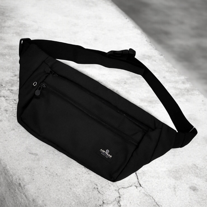 TAS PINGGANG SELEMPANG AIRWALK Waist Bag Black Original  *Sisa 1 Tanpa Tag