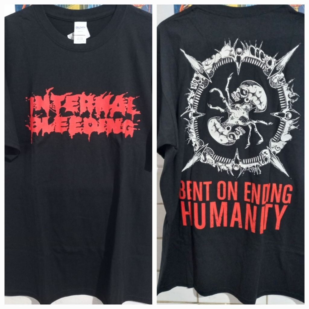 Tshirt Internal Bleeding - Bent On Ending Humanity - L