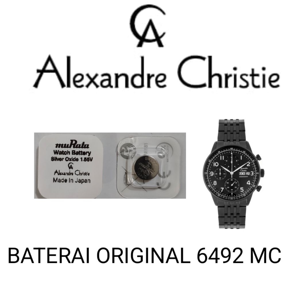 Baterai jam Alexandre Christie 6492MC