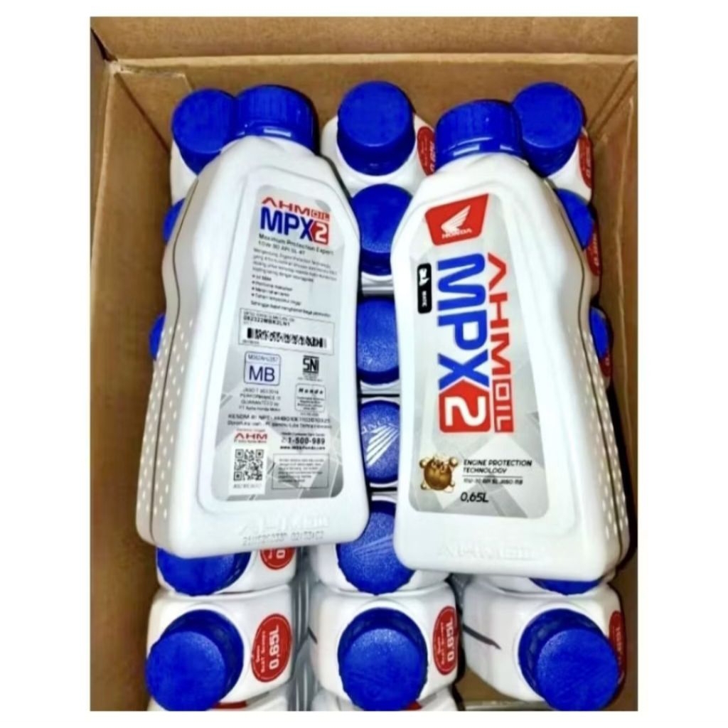 Oli Mpx2..0,65 liter..1 dus = 24 btl