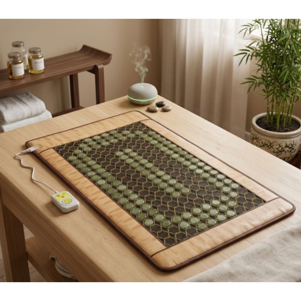 JANGSU stone Healt Mat korea - matras batu giok - Kasur matras batu giok - Bantal batu germanium