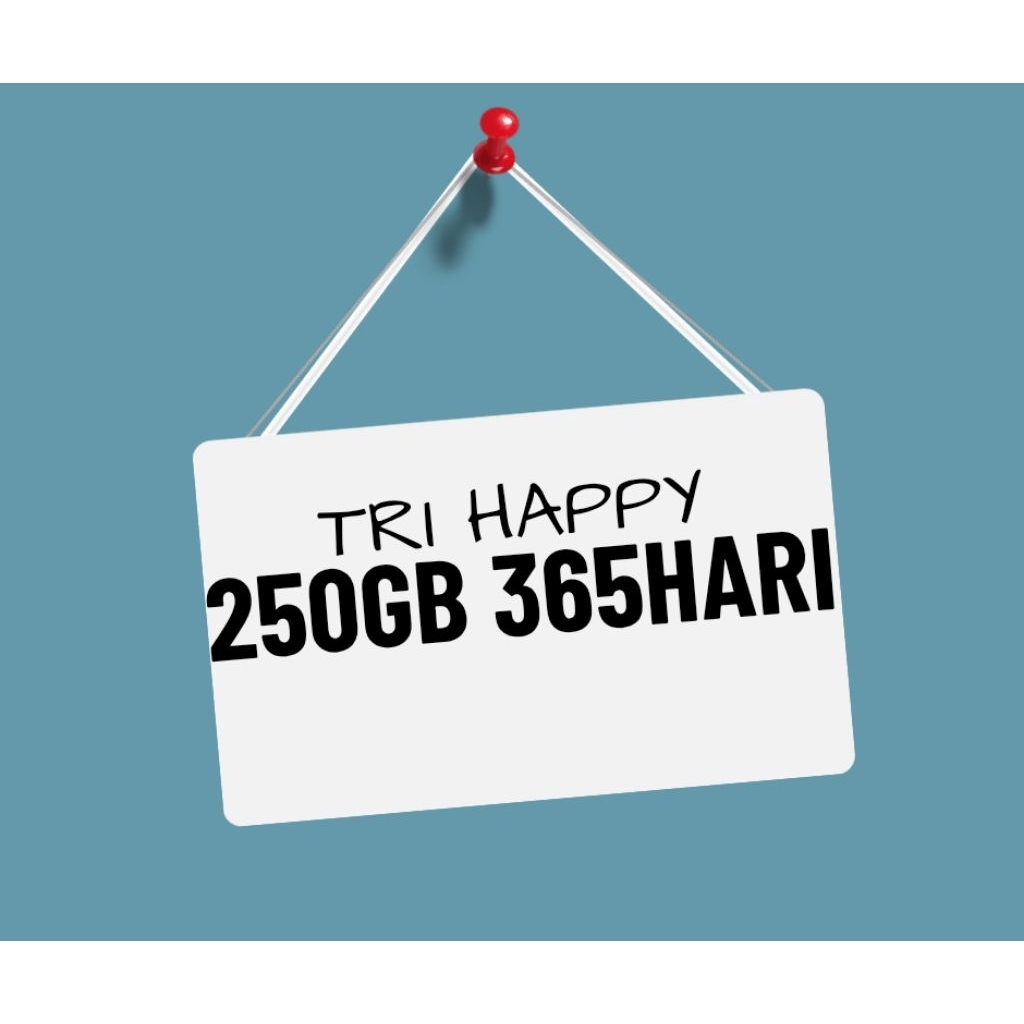 voucher paket data tri happy 250gb / kuota internet tri
