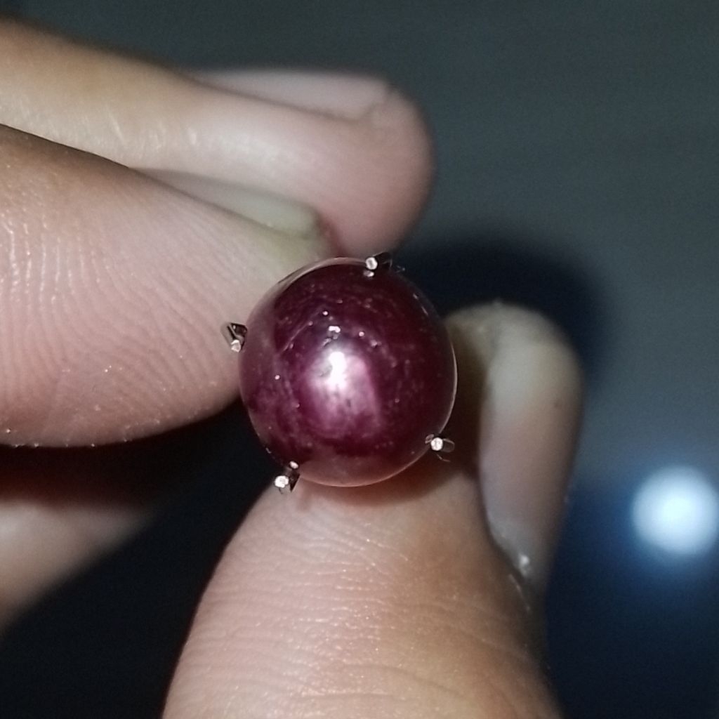 Natural Batu Ruby Star Afrika Mirah Delima Warna Pigeon Blood