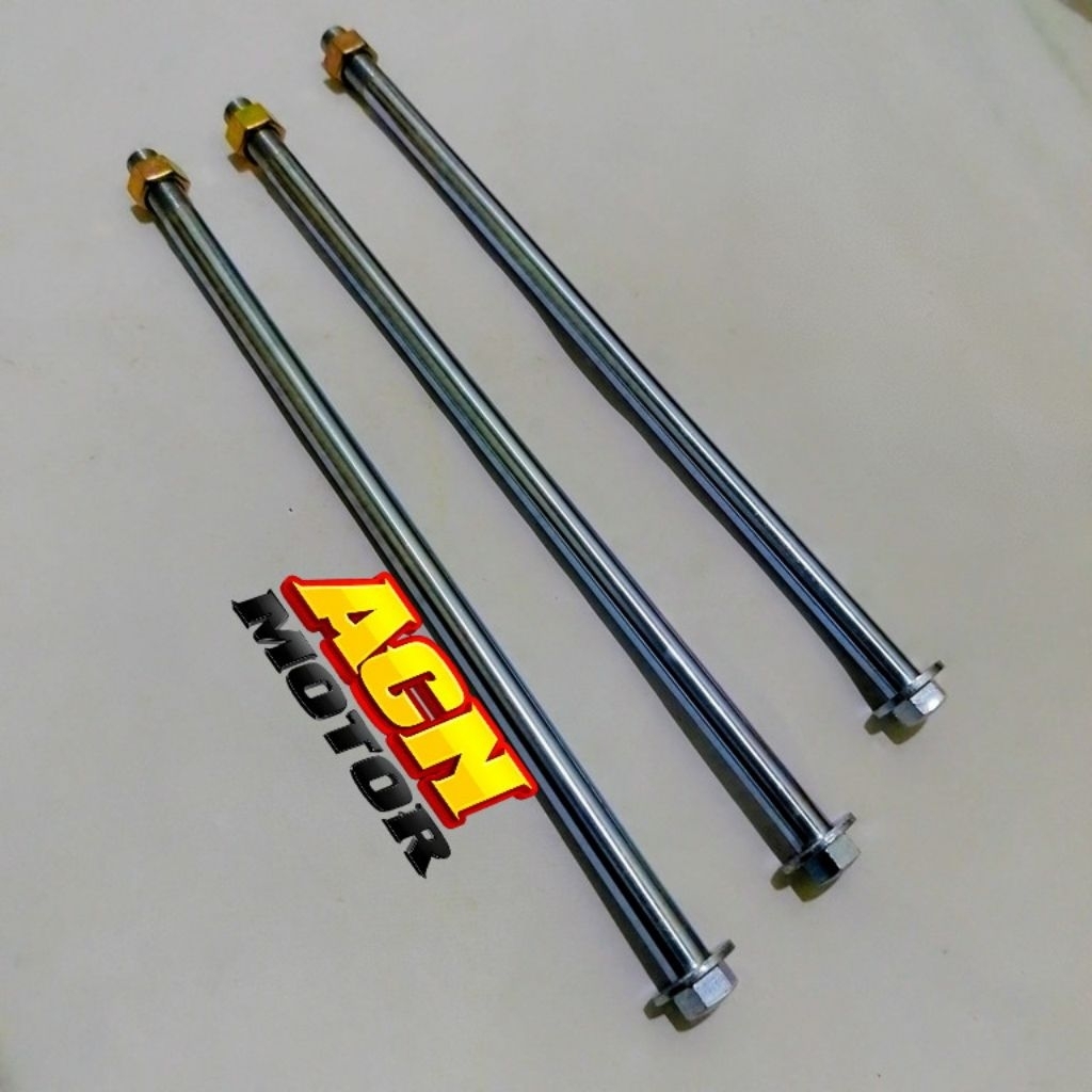 AS RODA DIAMETER 12MM PANJANG 30CM/AS RODA SUPER PANJANG SUPER TRACK 30cm
